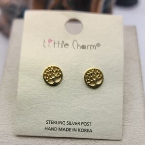 Little Charm Gold Tree Earrings